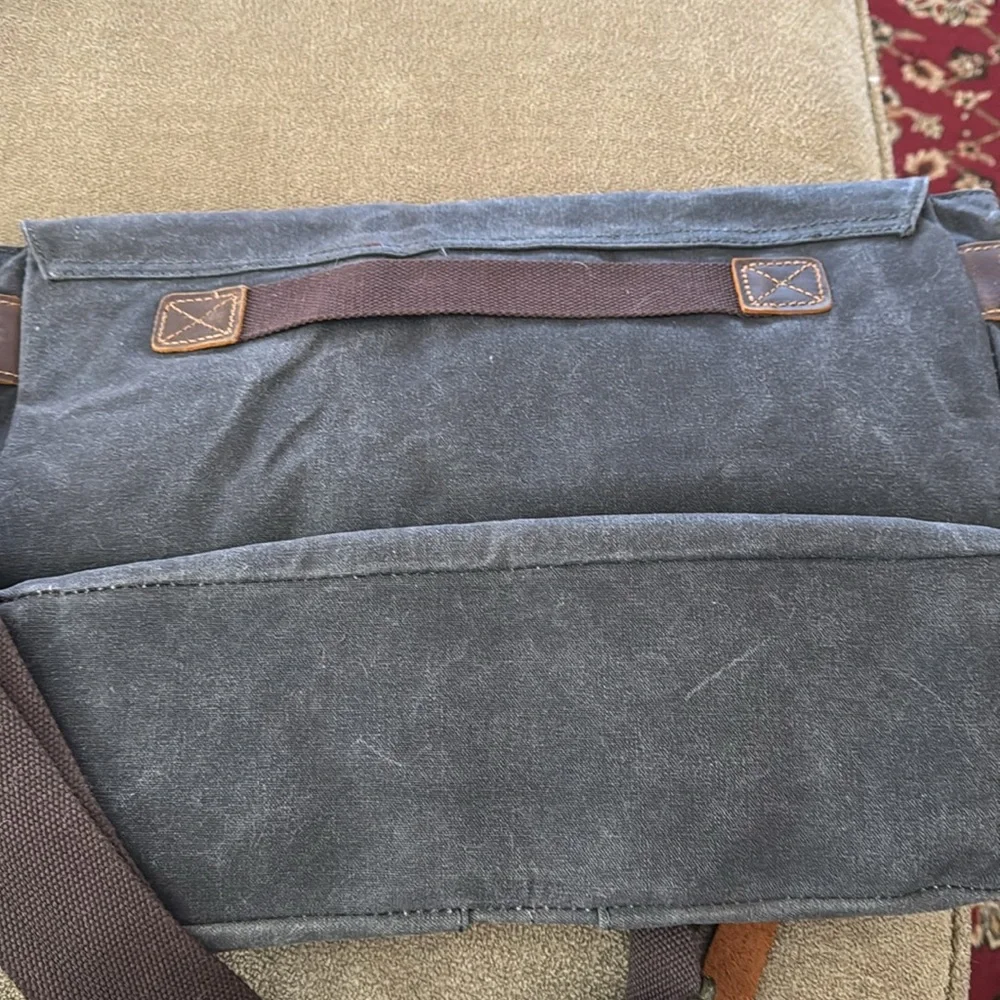 Lifewit Messenger Canvas/Leather Trim Bag Computer Bag Office (TD)